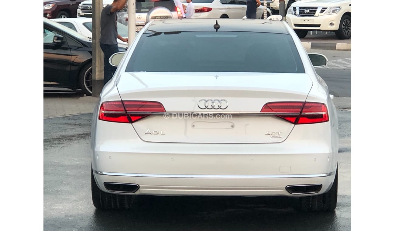 أودي A8 موديل 2015 خليجي فل مواصفات بانوراما ومثبت سرعه وتحكم كهربي كامل و5كاميرات وستاير وشاشات وطاولات خلف