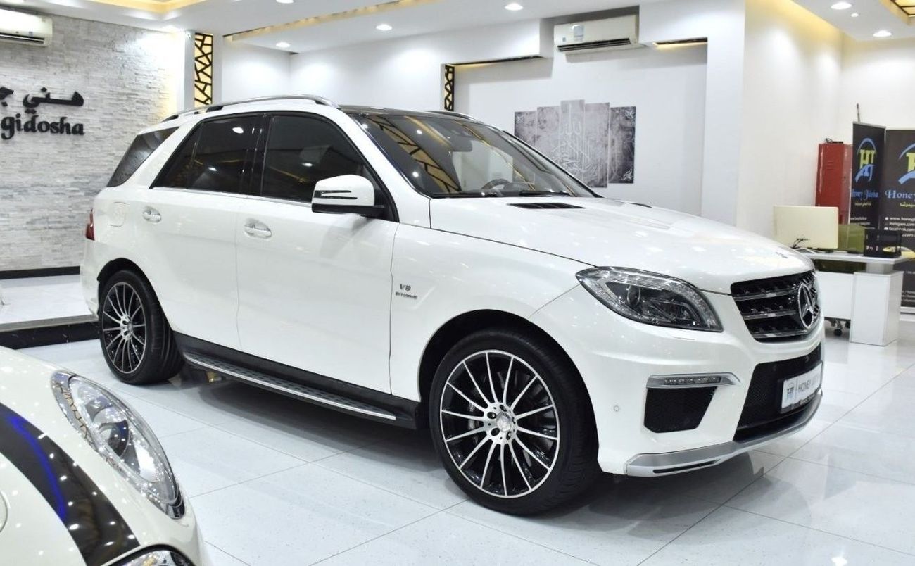 مرسيدس بنز ML 63 AMG EXCELLENT DEAL for our Mercedes Benz ML63 AMG ( 2015 Model ) in White Color GCC Specs