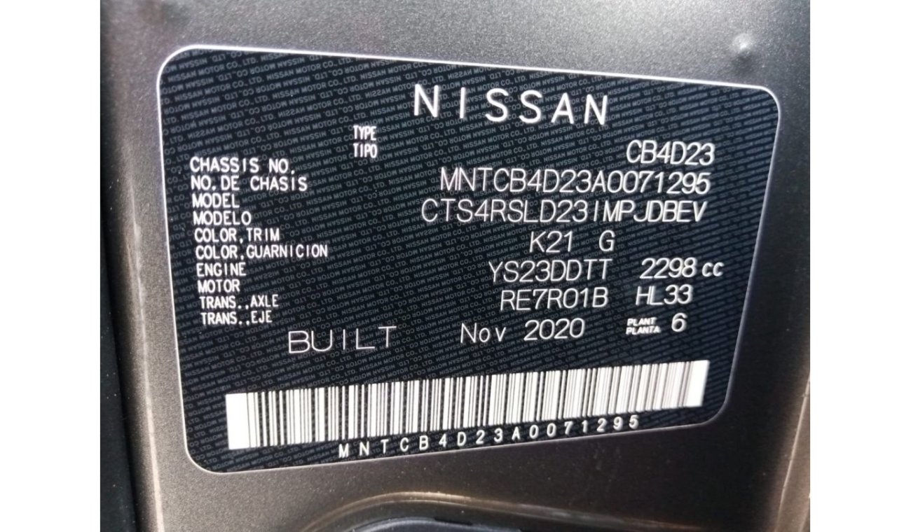 Nissan Navara NISSAN NAVARA PICK UP RIGHT HAND DRIVE (PM859)