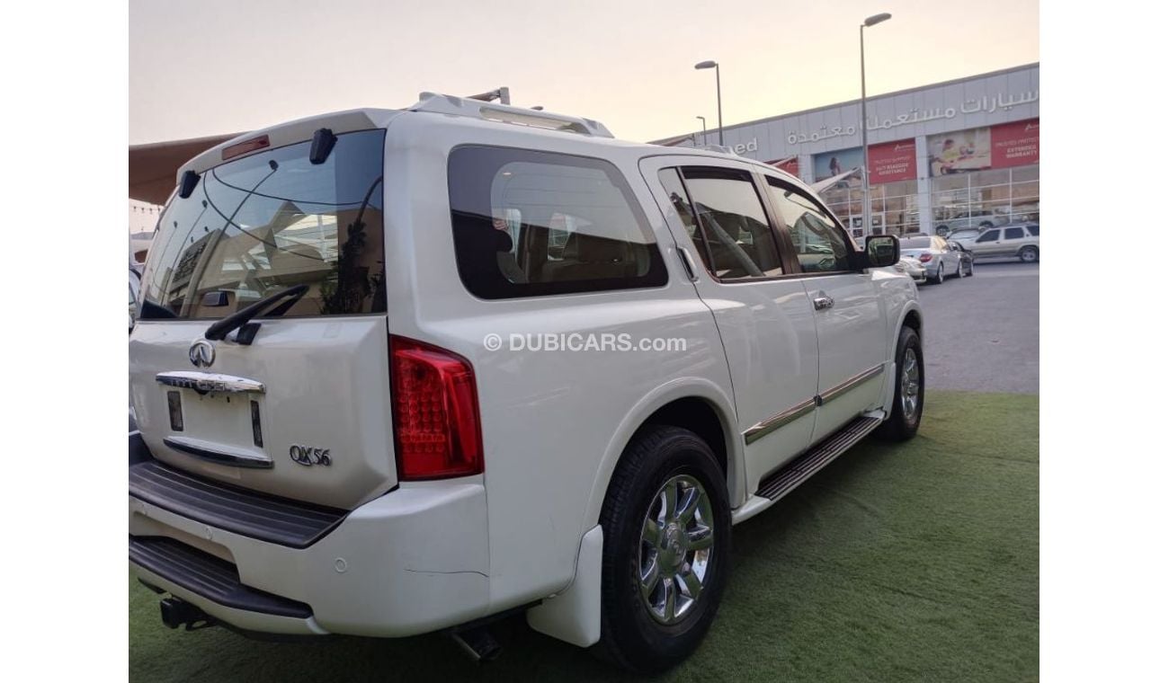 إنفينيتي QX56 خليجى موديل 2007  رقم واحد فتحه جلد رنجات حساسات بحاله ممتازه لاتحتاج لأى مصاريف