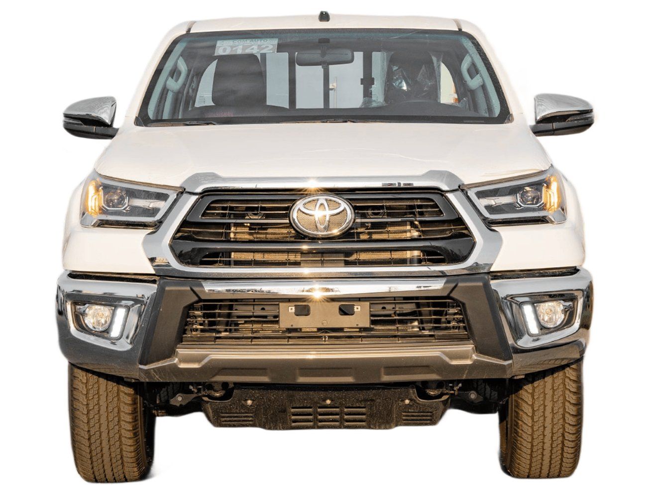 تويوتا هيلوكس SGLX GCC ECTCGA004 – 2026 Toyota Hilux Double Cab Pick Up - 2.7L Petrol Auto 4wd - White with Red Inte