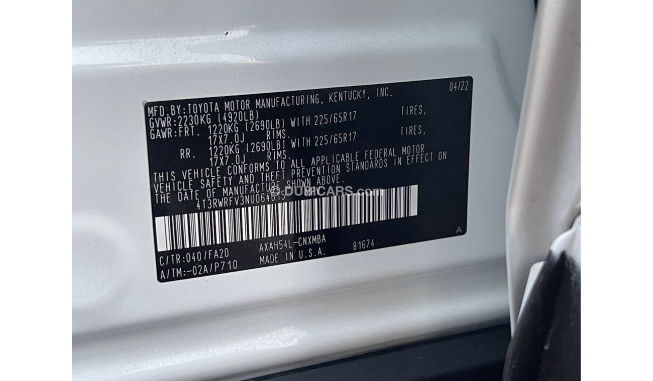 Toyota RAV4 2022 TOYOTA RAV4 XLE XLE HYBRID IMPORTED FROM USA