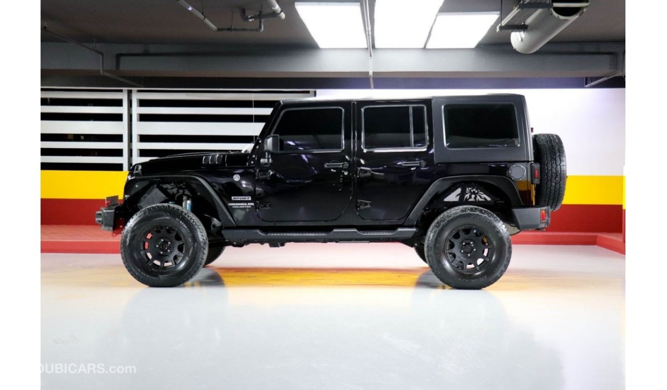 Jeep Wrangler RESERVED ||| Jeep Wrangler Unlimited Sport 2017 GCC under Warranty with Flexible Down-Payment.