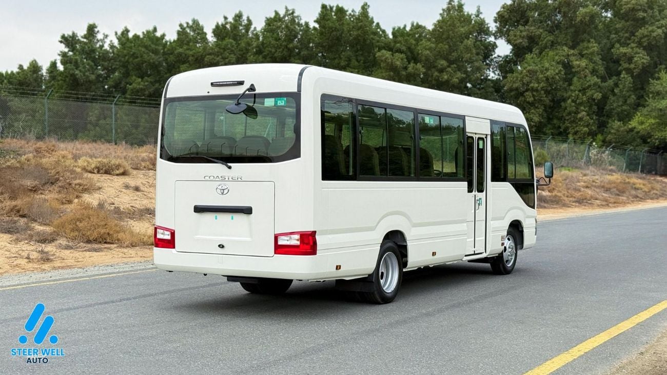 Toyota Coaster 23-Seater Bus 4.0L Diesel RWD GCC Specs Full Option White