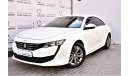 Peugeot 508 | AED 1565 | 1.6L ACTIVE GCC DEALER WARRANTY TILL 2025