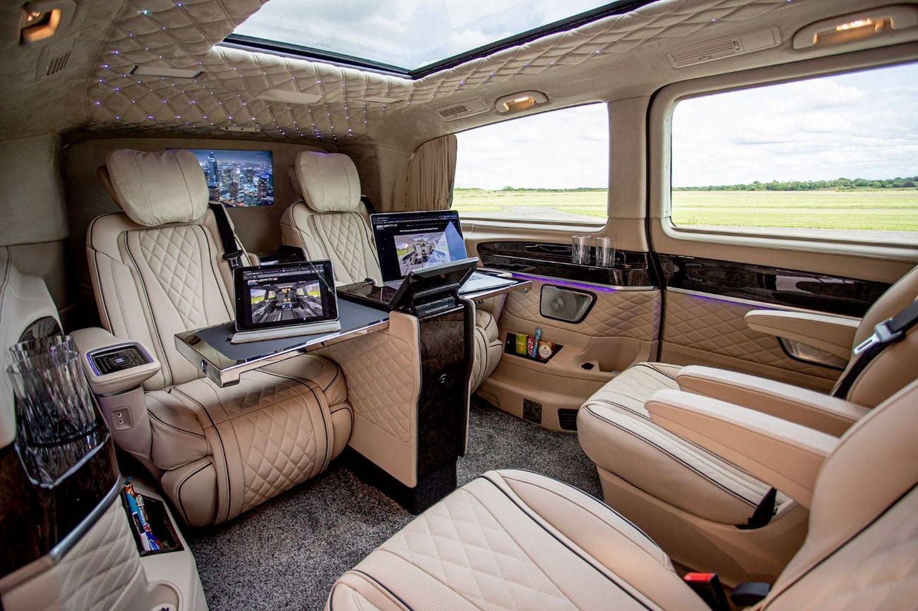 Mercedes Benz V300 AVANTGARDE Senzati® Jet Class® Oryx Edition® — Bespoke 6-Seat Silk Beige Leather | Mercedes-Benz Strategic Part