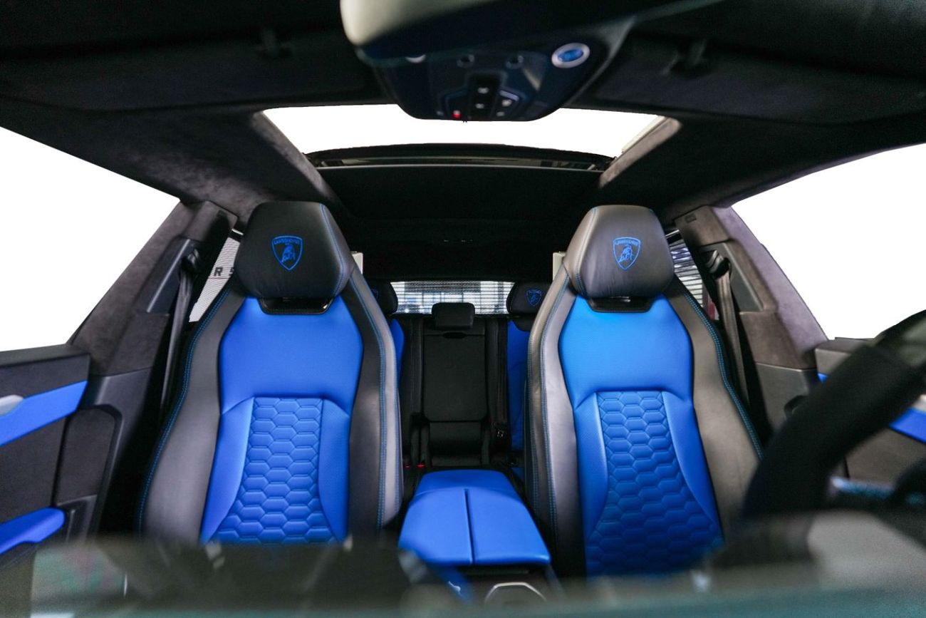 Lamborghini Urus STD 4.0T V8 Blue Eleos-Lamborghini Warranty-Full Carbon Fiber Interior-Bi-Colour Leather