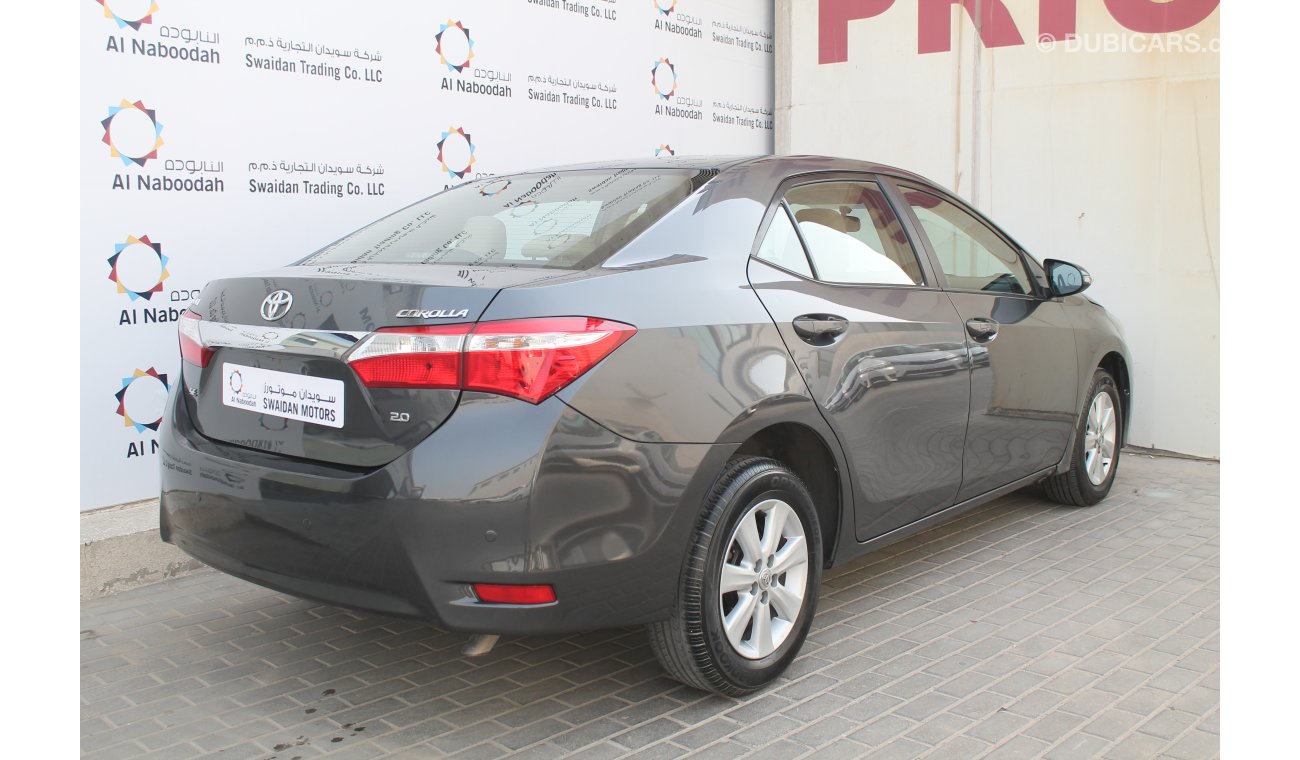 Toyota Corolla 2.0L SE 2016 GCC DEALER WARRANTY AND FREE INSURANCE