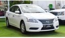 Nissan Sentra GCC, 2016 model, without accidents, white color, beige leather interior, Android screen, rear camera