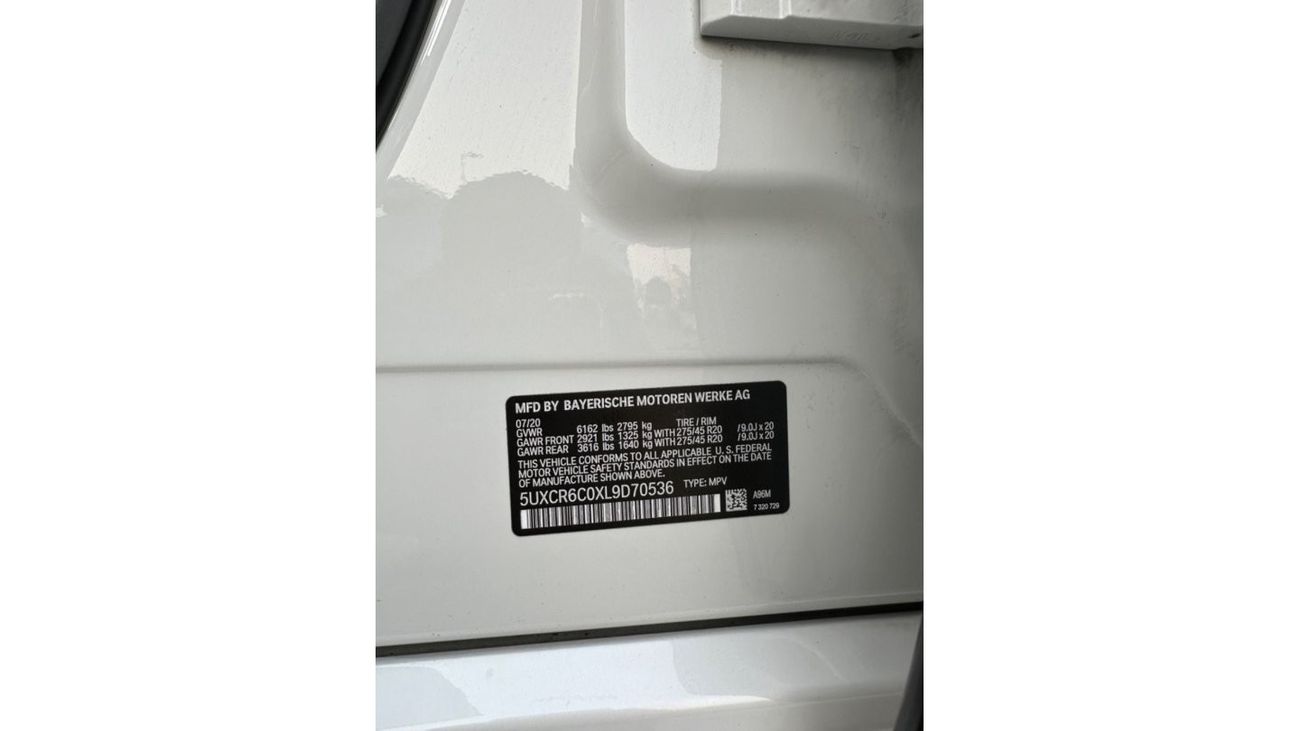 BMW X5 40i X BMW 2020 with an engine capacity of 3 liters Twin Turbo xdrive, the car is in perfect conditio