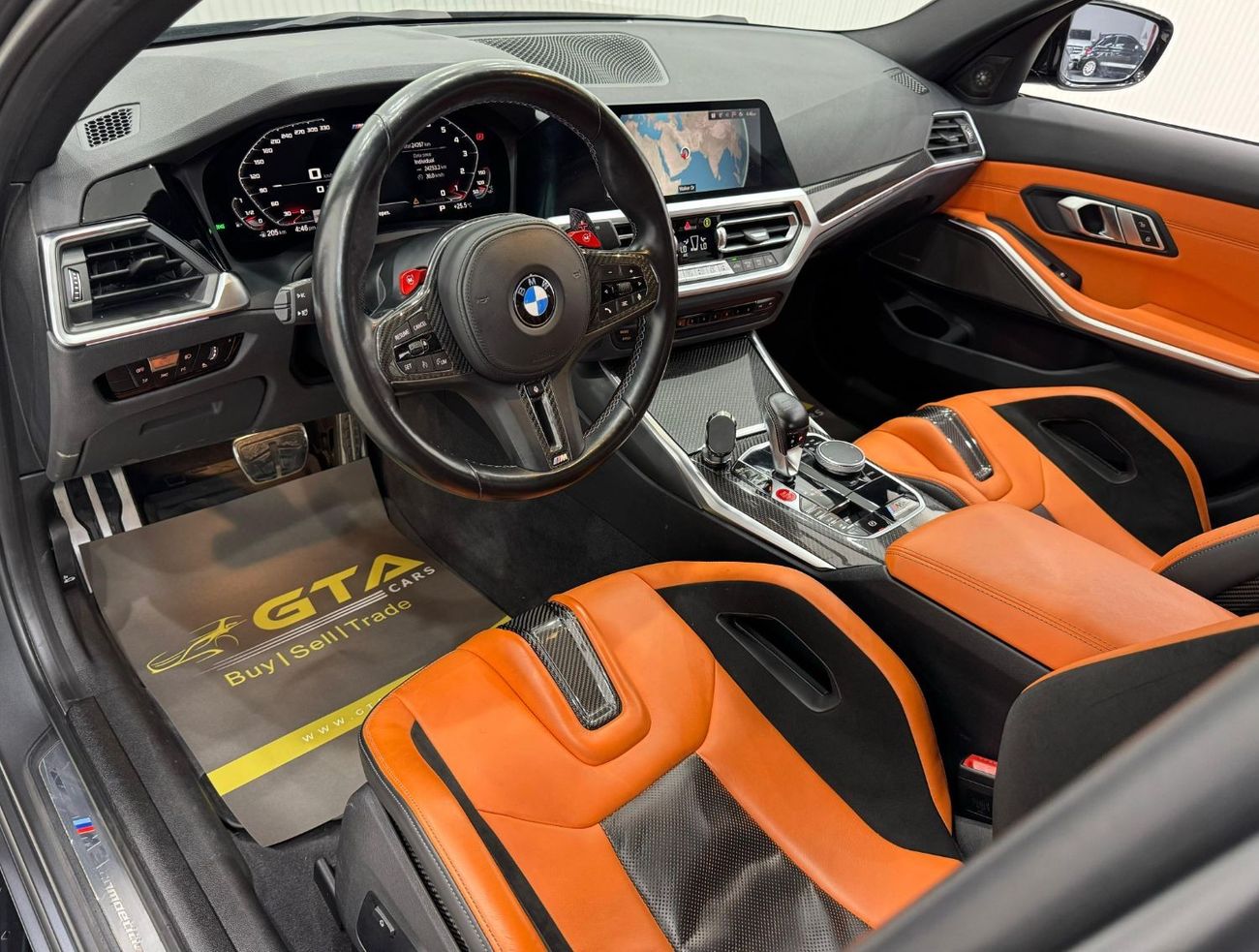 بي أم دبليو M3 Competition 3.0L 2021 BMW M3 Competition, Warranty, Service History, Carbon Fiber Package, Full Opti
