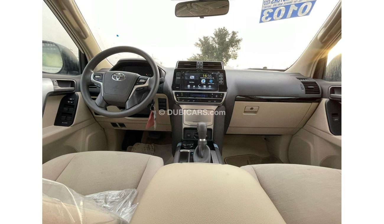 تويوتا برادو Toyota Prado VX 2.7L Petrol Spare Tyre Up Color White model 2021 For Export