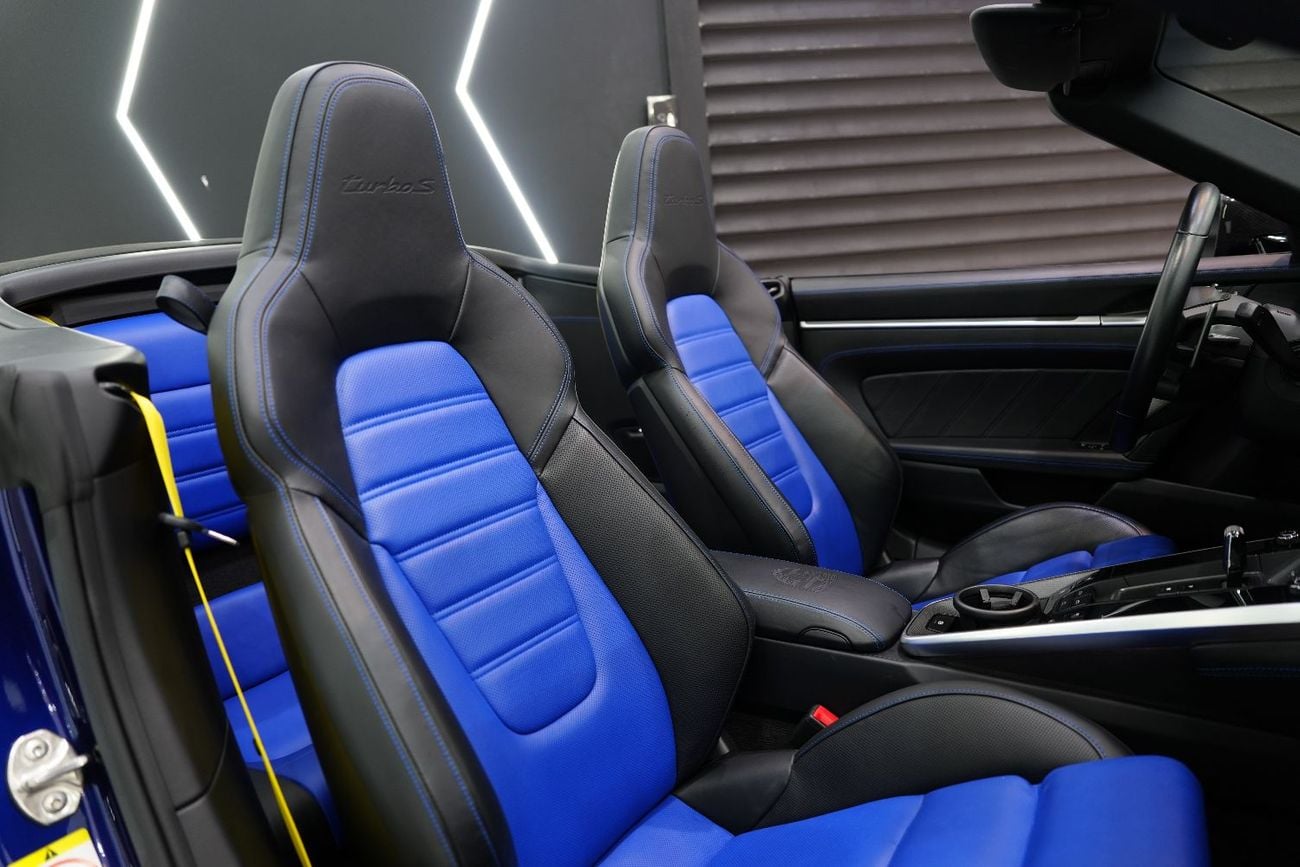 Porsche 911 Turbo S 3.8L (640 HP) Convertible Lift System, Ceramic Brakes, Carbon Interior, Al Nabooda Warranty