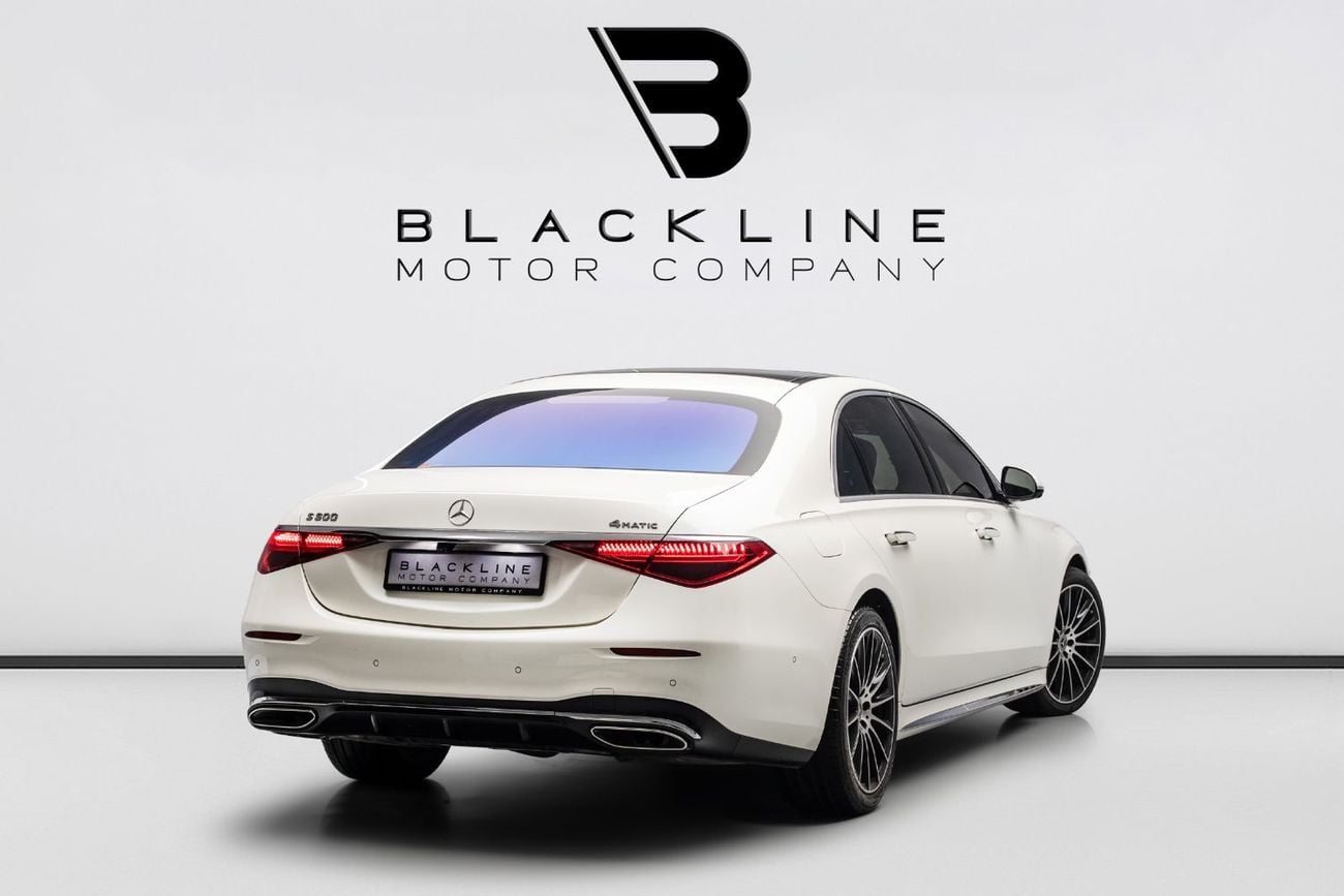 مرسيدس بنز S 500 4MATIC L BUY NOW, PAY 2027 | THE BLACKLINE STANDARD | 2027 Mercedes Warranty + Service Contract, Low KMs, GCC