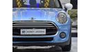 Mini Cooper EXCELLENT DEAL for our Mini Cooper ( 2015 Model ) in Blue Color GCC Specs