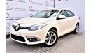 Renault Fluence | AED 740 PM | 0% DP | 2.0 LE FULL OPTION GCC DEALER WARRANTY