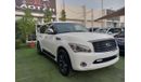Infiniti QX56 Model 2011 imported, white color, leather opening, alloy wheels, sensors, speed stabilizer, in excel