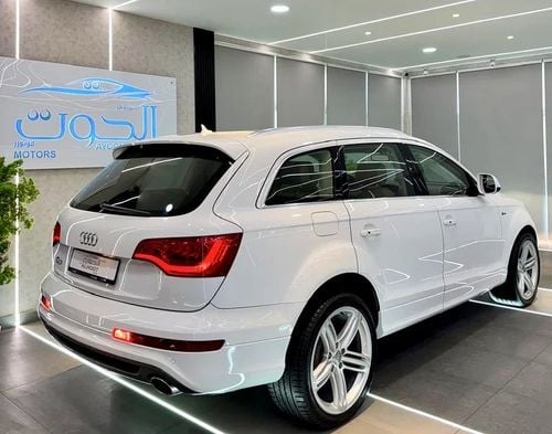 Audi Q7 AMAZING WHITE S_LINE V6 || FULL OPINION || GCC || 7 SEATS || ACCIDENT FREE