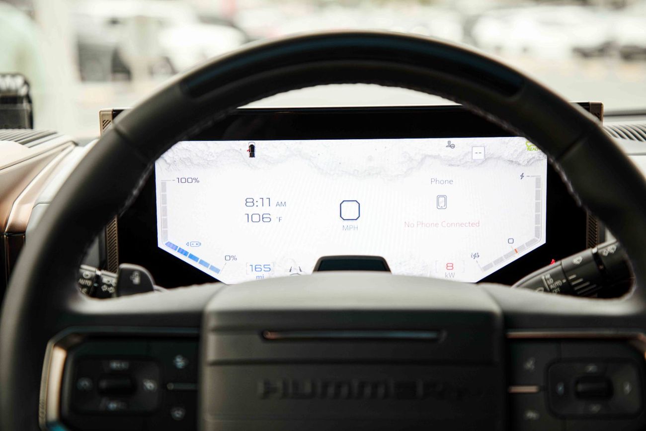 GMC Hummer EV Pick Up Edition1 - White inside Black & White | Export Only