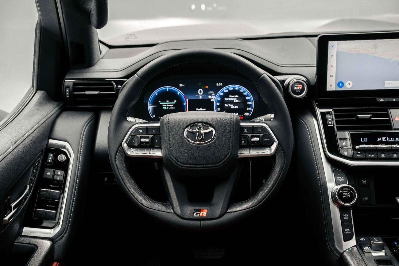 Toyota Land Cruiser GR SPORT LC300 3.3L Grey Metallic Inside GRS Black & Dark Red | Export Only