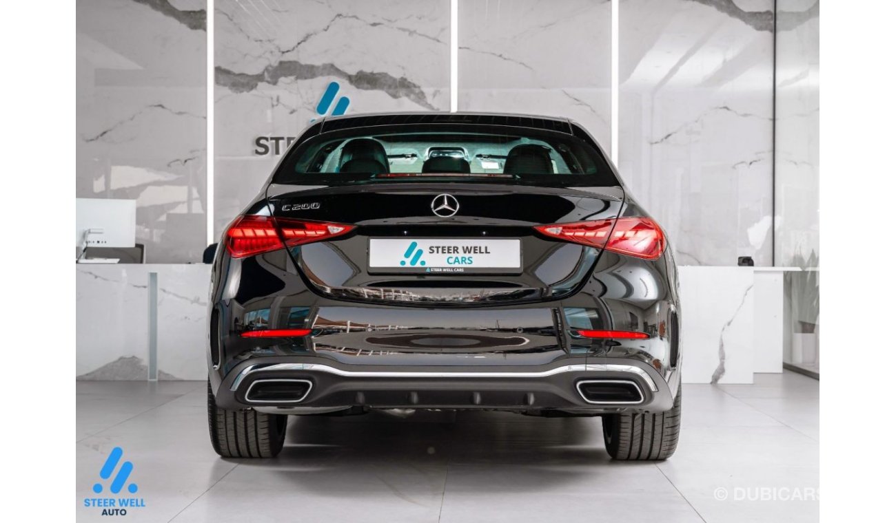 مرسيدس بنز C200 AMG 2024 Premium Plus 5 years agency warranty + Service 105k KM - GCC Specs