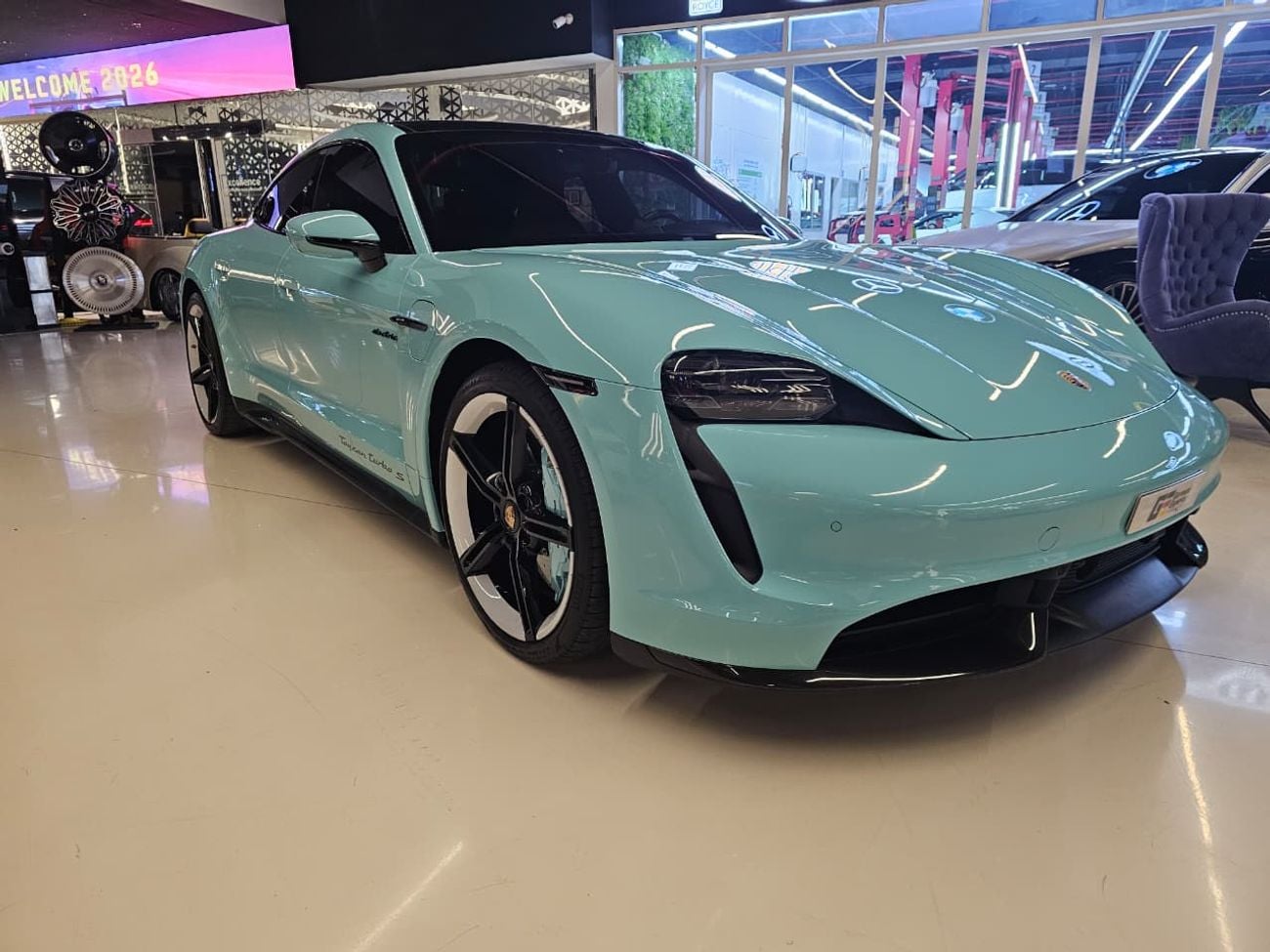 Porsche Taycan Turbo S (761 HP) 2021 Porsche Taycan Turbo S - GCC Specs - Low Mileage - Full service history - Perf