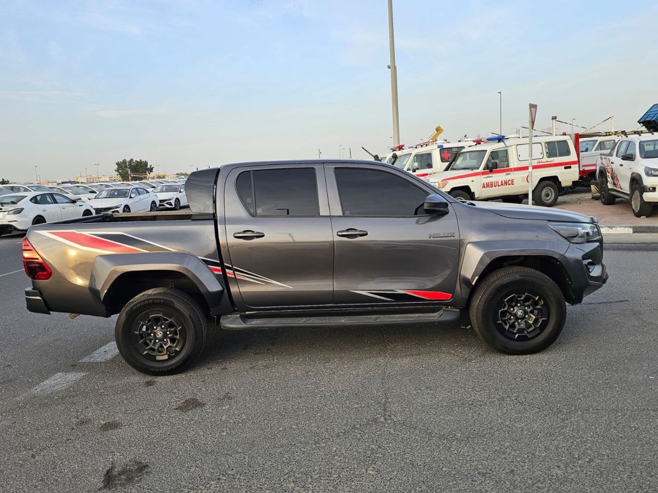 Toyota Hilux Toyota Hilux GR 2021Model 2.7 v4 Engine Fuel.Petrol LHD colour Black Transmission Automatic Interior