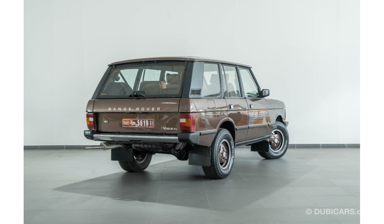 لاند روفر رينج روفر 1988 Range Rover Vogue SE 3.5L V8 Fuel Injection / British Motor Industry Heritage Trust Certified M