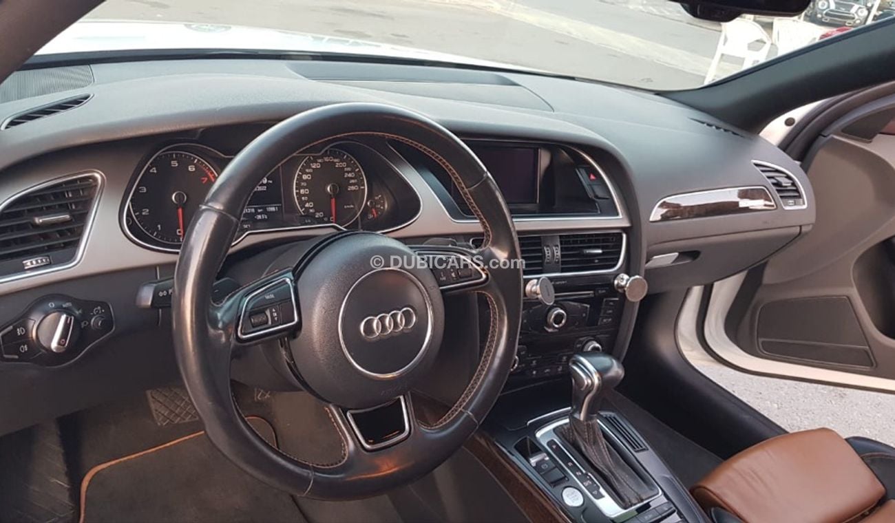 أودي A4 S-line موديل 2015 خليجي فل مواصفات حاله ممتازه من الداخل والخارج كراسي جلد ومثبت سرعه وتحكم كهربي كا