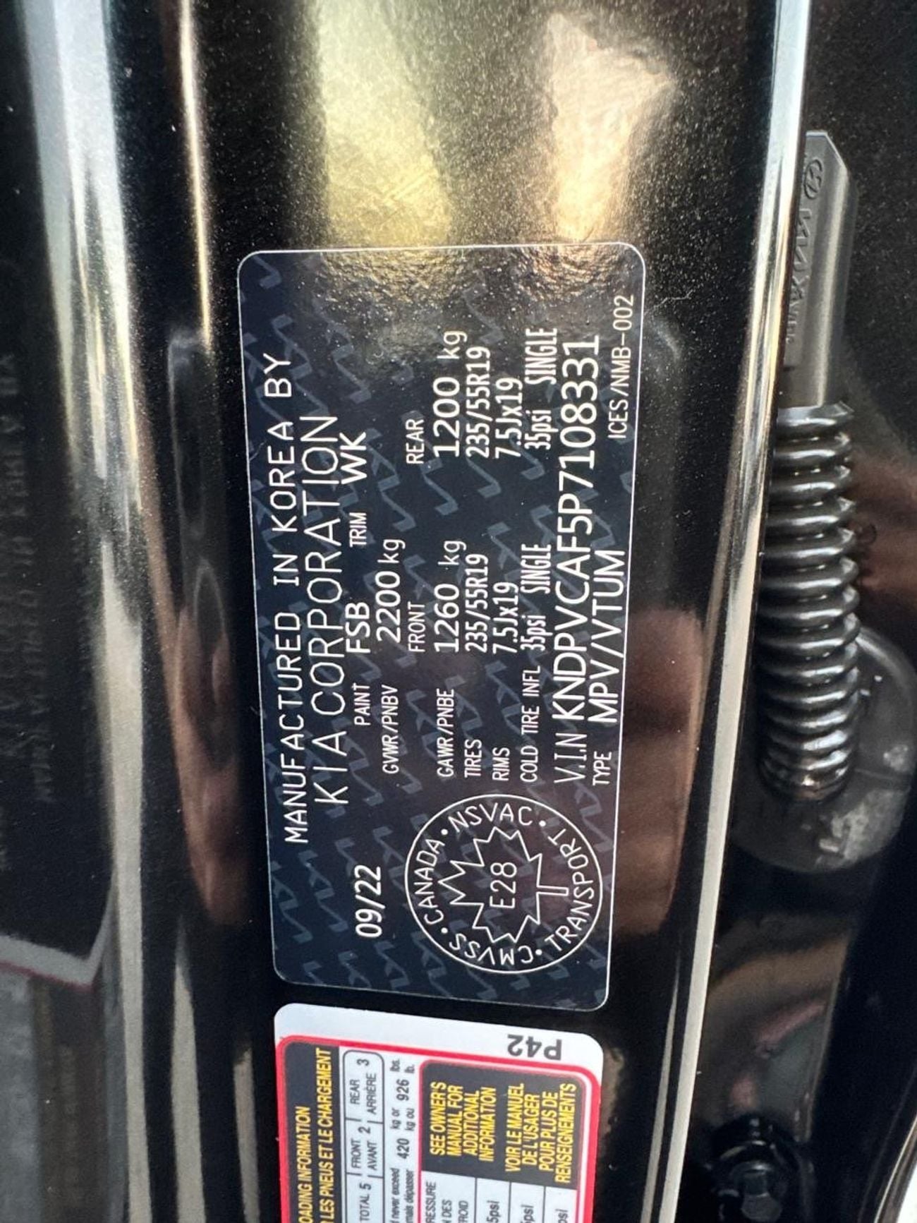 Kia Sportage 2023 PANORAMA 4WD CANADA SPEC