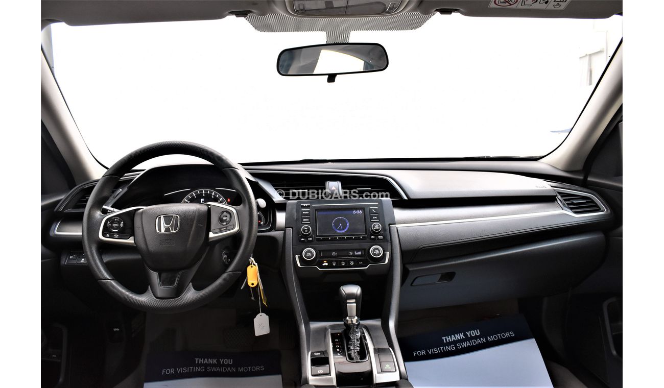 Honda Civic AED 1089 PM DX1.6L GCC DEALER WARRANTY
