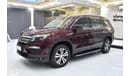 هوندا بايلوت EXCELLENT DEAL for our Honda Pilot AWD ( 2016 Model ) in Burgundy Color GCC Specs