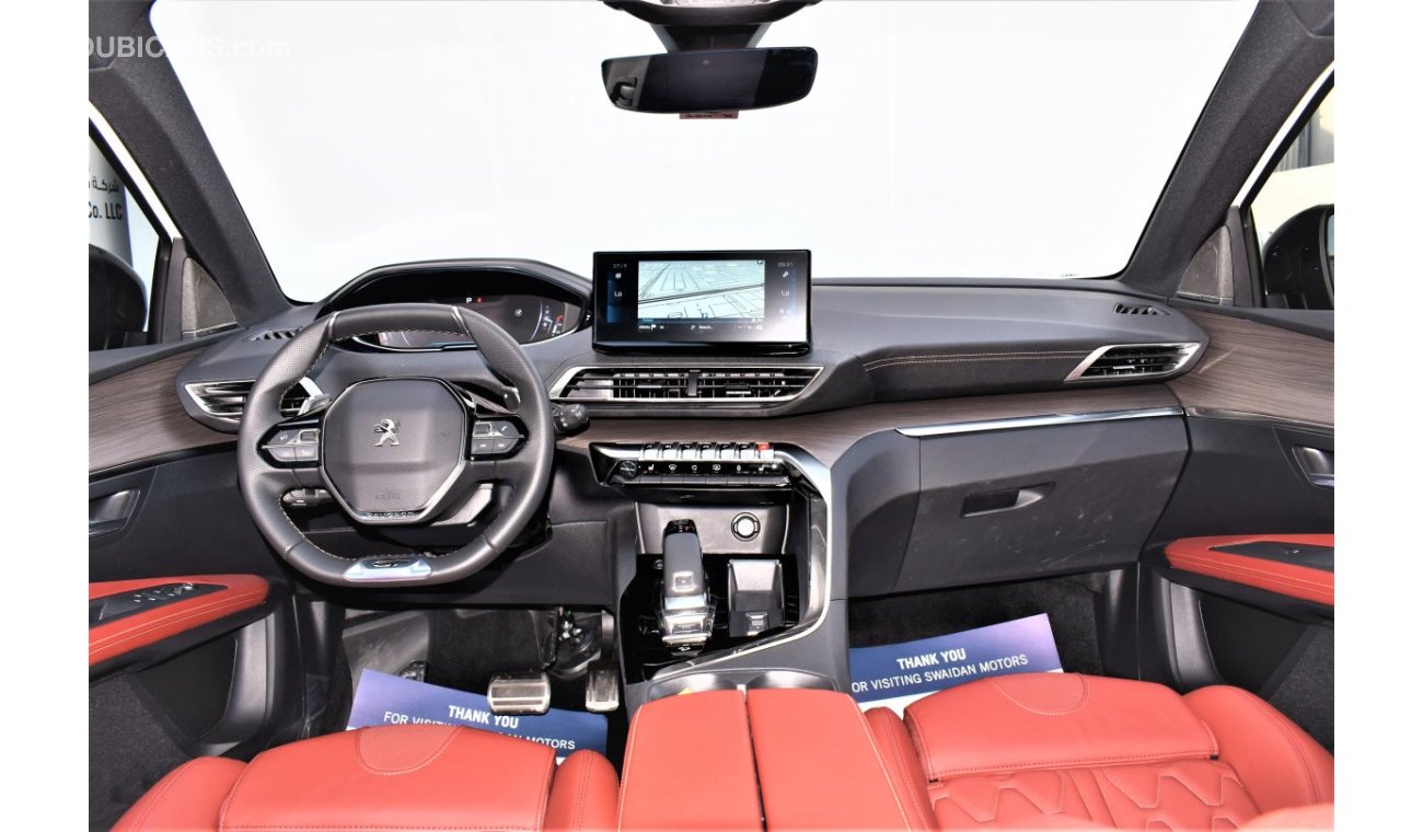 Peugeot 3008 AED 2663 PM | 1.6L GT TC 2023 GCC AGENCY WARRANTY UP TO 2027 OR 100000KM