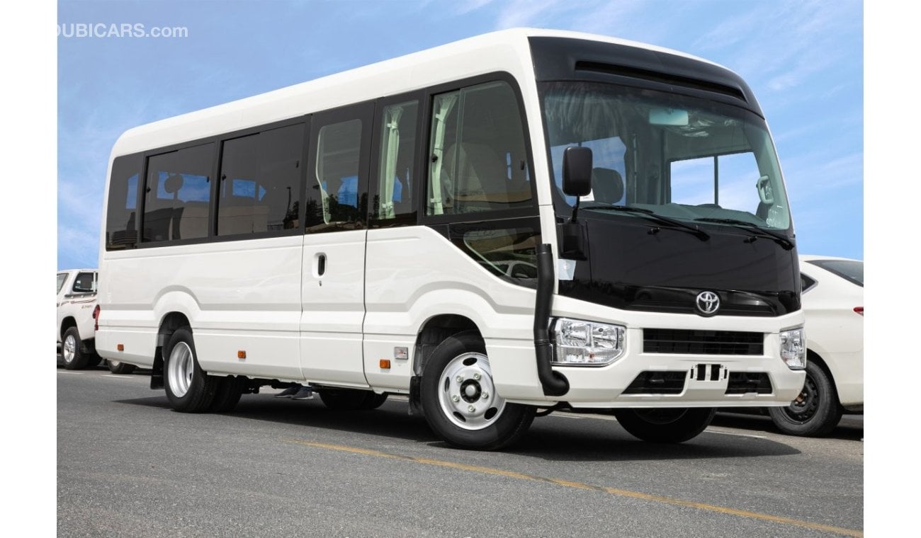 Toyota Coaster 22 Seater with Snorkel, 3 Point Seatbelt, Fridge, Mic System, Green Laminated Glass ,