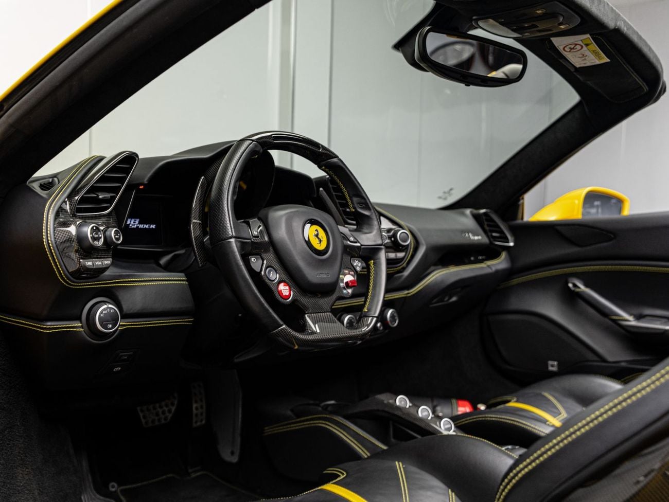 Ferrari 488 Spider STD BUY NOW, PAY 2027 | THE BLACKLINE STANDARD | Giallo Modena, Full Carbon, GCC