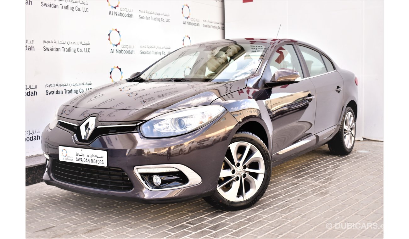 Renault Fluence AED 820 PM | 0% DP |  2.0L LE FULL OPTION GCC WARRANTY