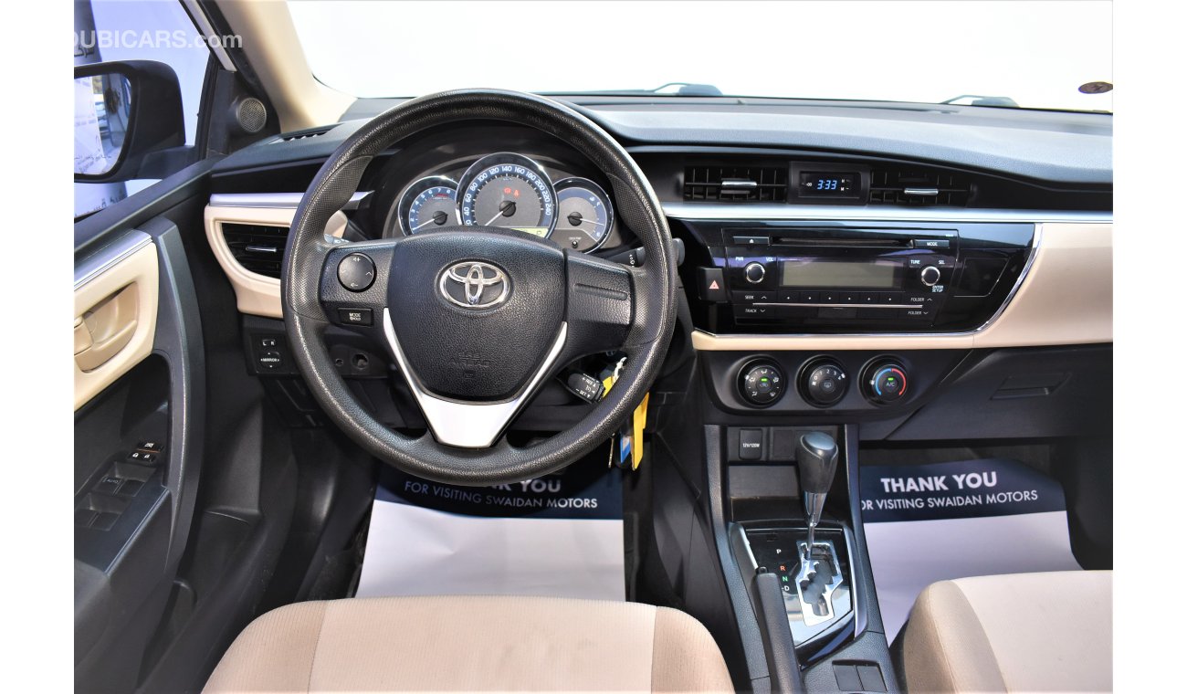 Toyota Corolla 2.0L SE 2015 MODEL GCC SPECS