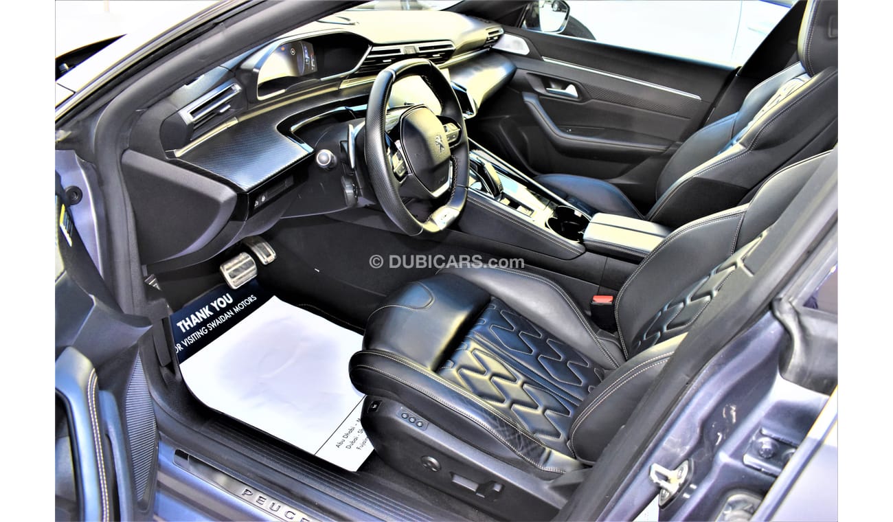 Peugeot 508 AED 1599 PM | 1.6L GT LINE GCC AGENCY WARRANTY AND SERVICE CONT UP TO 2026 OR 1000K KM
