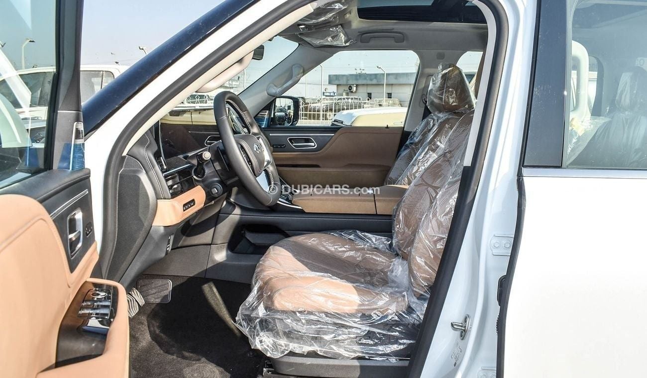 Infiniti QX80 3.5TT 2025 Infiniti QX80  Automatic transmission 6 cylinder engine 22″ wheels  tan interior