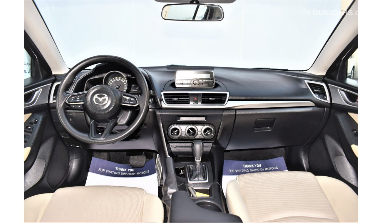 Mazda 3 AED 1076 PM | 1.6L S GRADE GCC DEALER WARRANTY