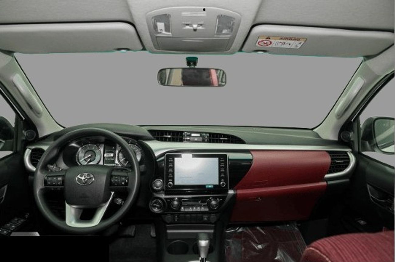 تويوتا هيلوكس ECT0092 - Toyota Hilux DCab GLX - 2.4L Dsl At Full Options - White/Red - African Specs