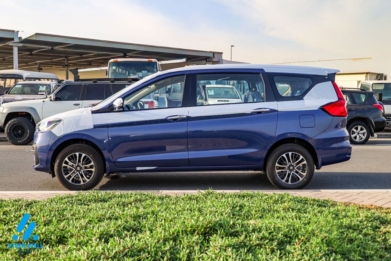 سوزوكي ايرتيغا GLX 2026 | GCC Specs | 7-Seater Comfort | Petrol AT | 6 Airbags | Oxford Blue | Best Price