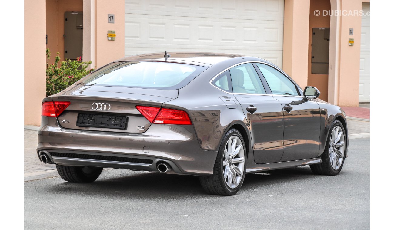 Audi A7 (V6) 2013 GCC under Warranty with Zero downpayment.