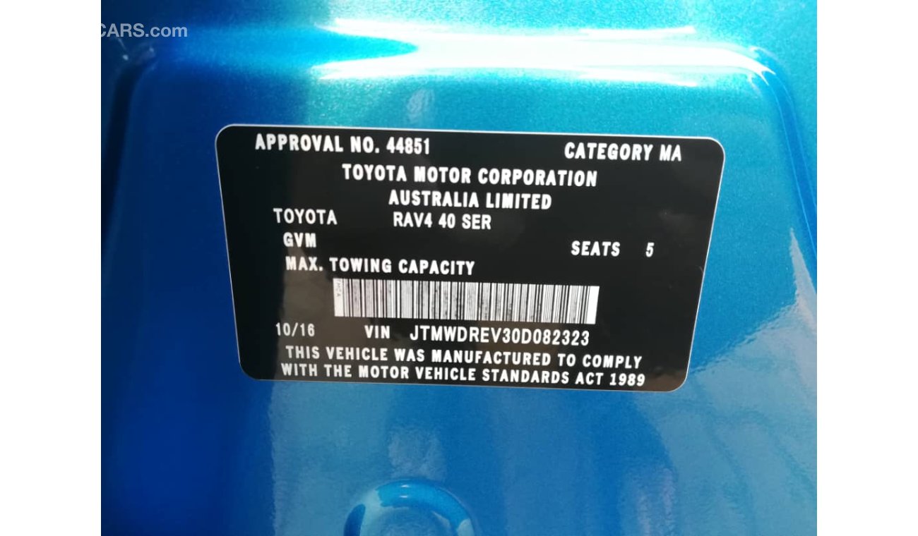 Toyota RAV4 RHD, PETROL, 2WD, PUSH START, 2.0L (EXPORT ONLY)