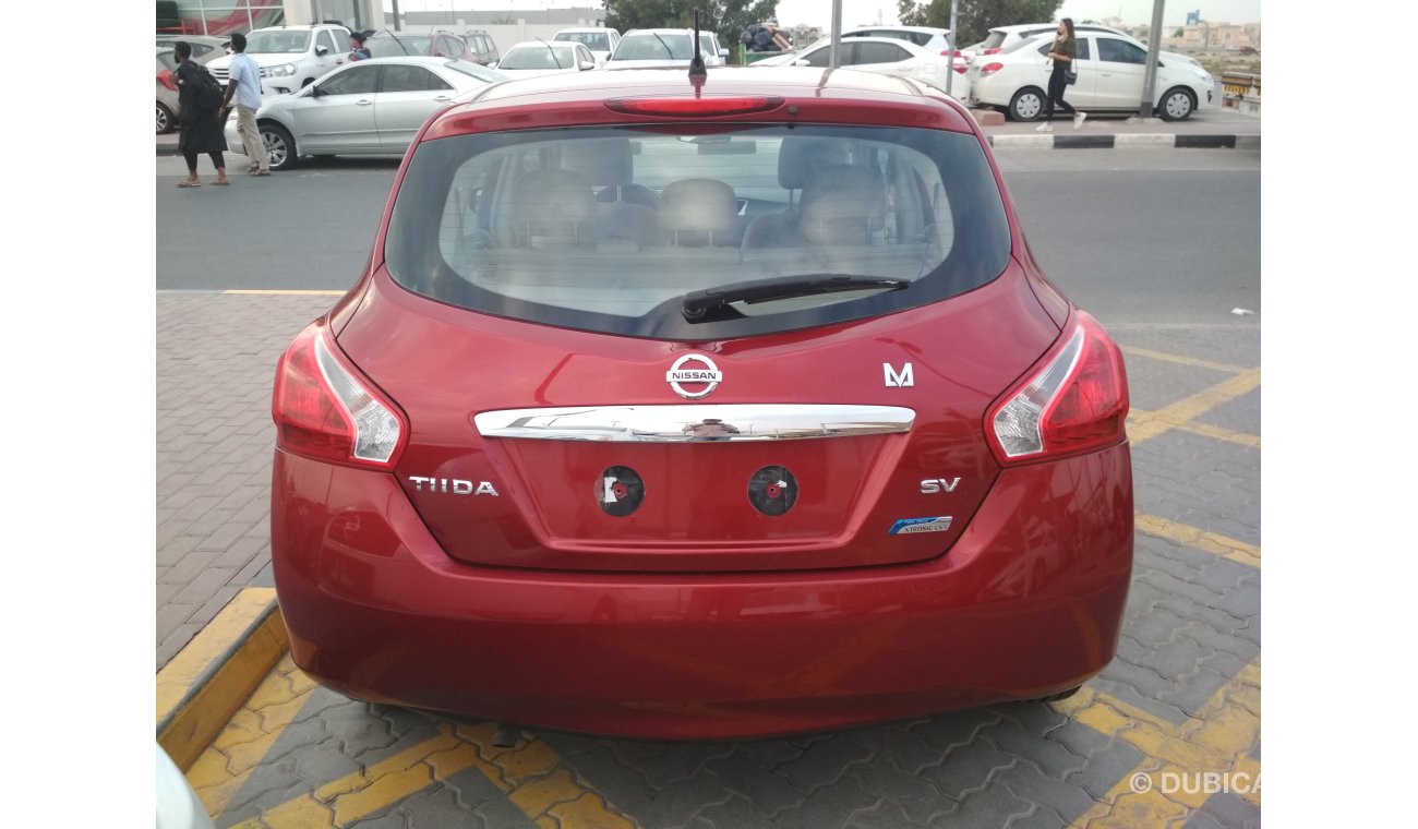 Nissan Tiida 2014 RED GCC NO PAIN NO ACCIDENT PERFECT