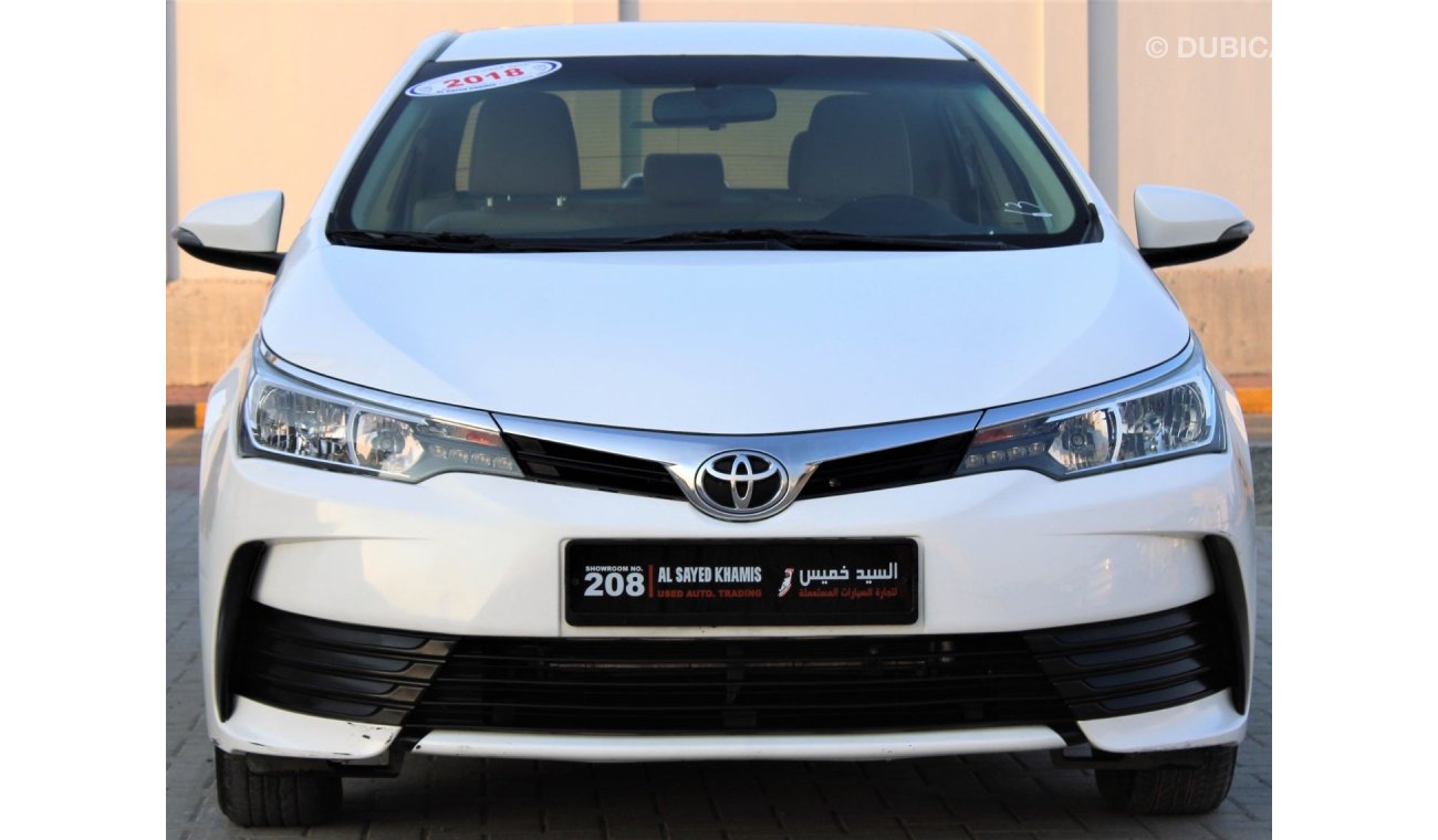 Toyota Corolla Toyota Corolla 2018 GCC No. 2 in excellent condition without accidents, very clean from inside and o