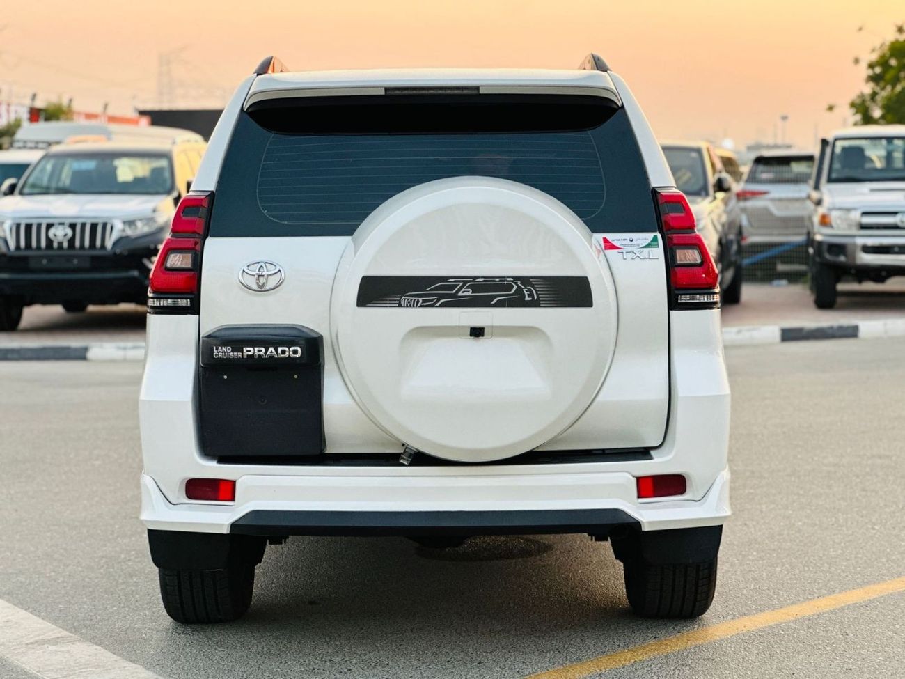 Toyota Prado MODIFIED TO PRADO 2023 | TEXTURED LEATHER SEATS | 2.7L PETROL | 2017 | TESLA SCREEN | LHD | REAR VIE