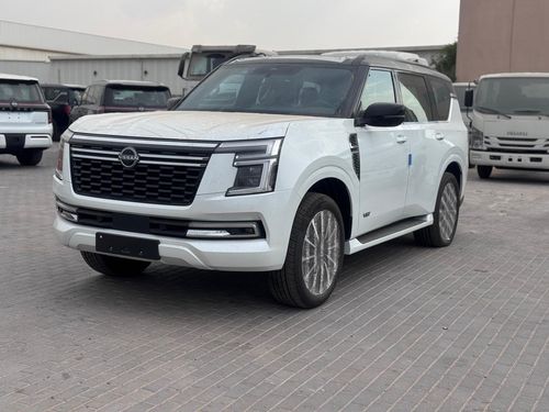 Nissan Patrol LE PLATINUM CITY 3.5L_ 2026_ (WHITE-BLACK ROOF/BURGUNDY)