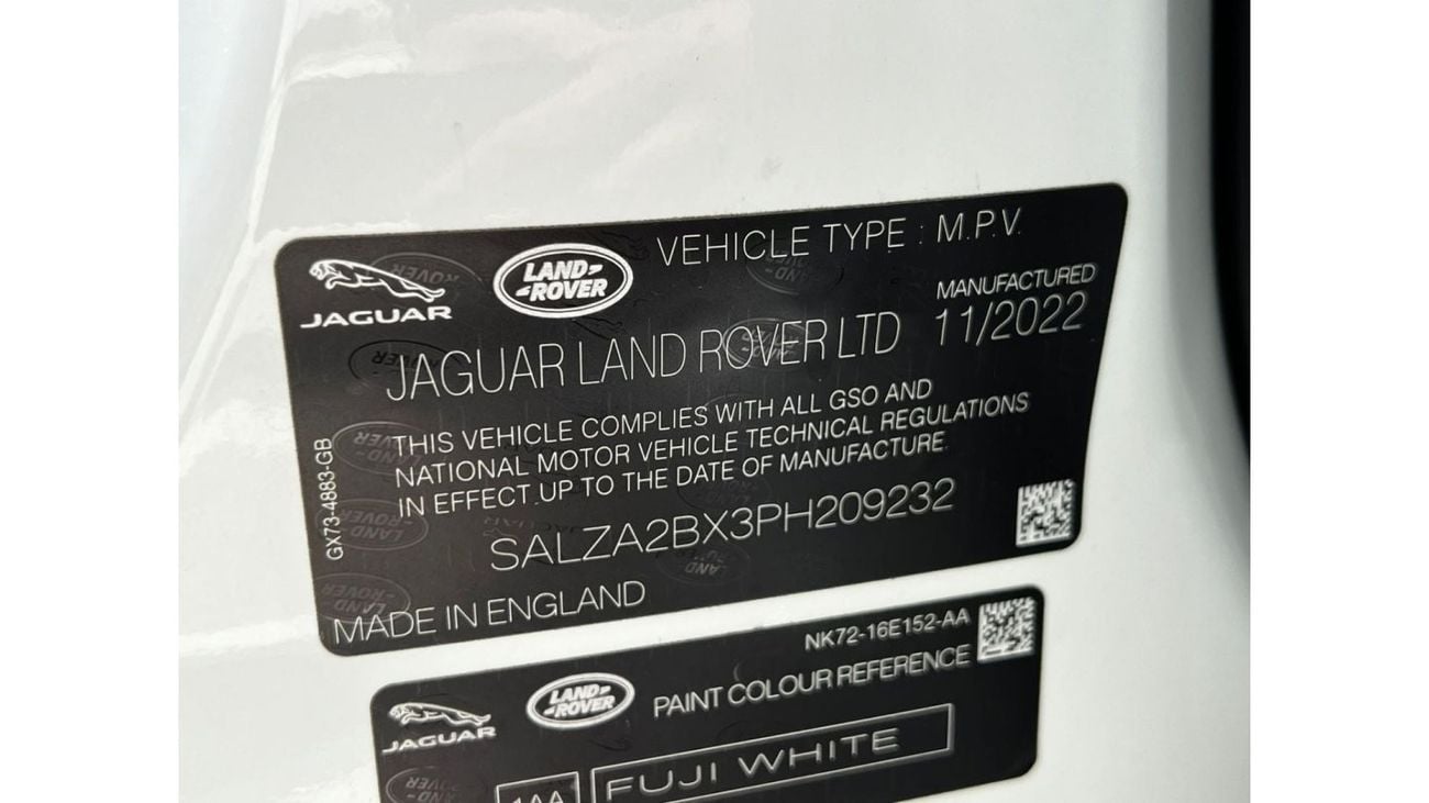 Land Rover Range Rover Evoque Range Rover Evoque R- Dynamic  Panoramic  2023 GCC 5 years Al Tayer Warranty 5 Years Al Tayer Servic