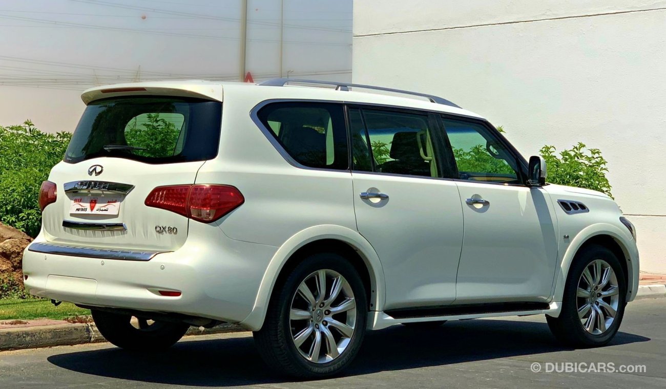 إنفينيتي QX80 2014  GCC - V8 - EXCELLENT CONDITION - BANK FINANCE - WARRANTY - VAT